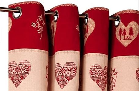 tenda con cuori rossi stile montano filtrante